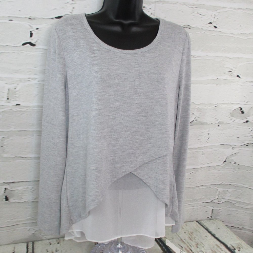 Bar III Layered Look High Low Top - Picture 6 of 8